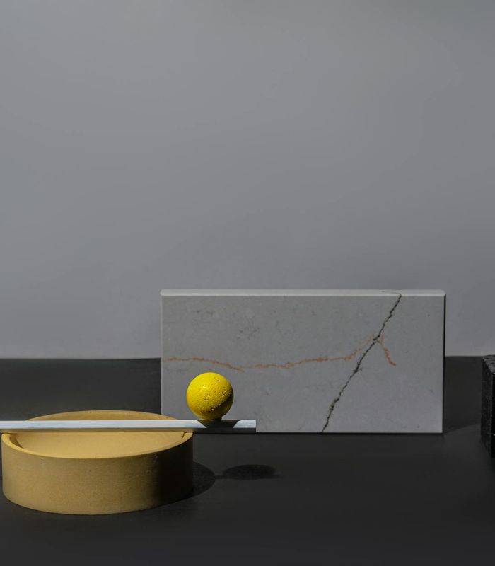 Conceptual art showing balanced spheres and lines